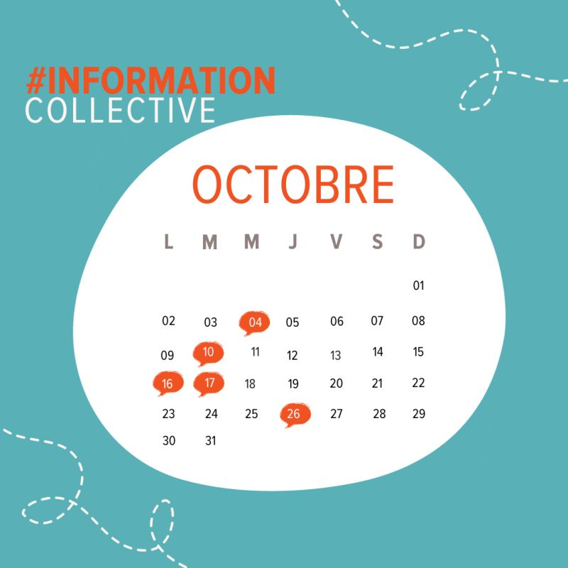 Coopaname - agenda des réunions d'information collective d'octobre 2023