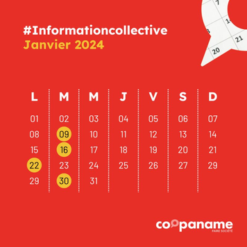 Coopaname - Réunions d'informations - Janvier 2024
